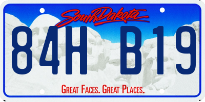 SD license plate 84HB19