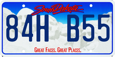 SD license plate 84HB55