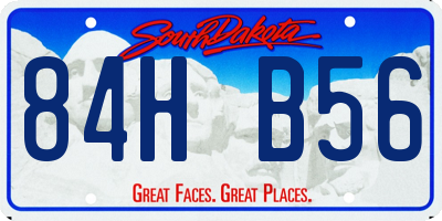 SD license plate 84HB56
