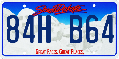 SD license plate 84HB64