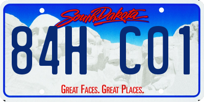 SD license plate 84HC01