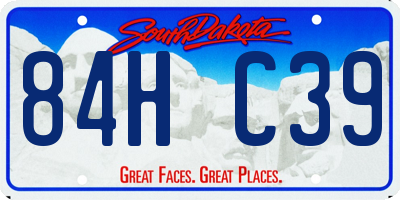 SD license plate 84HC39
