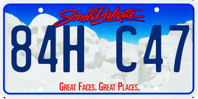 SD license plate 84HC47