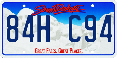SD license plate 84HC94