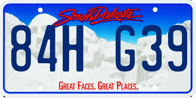 SD license plate 84HG39