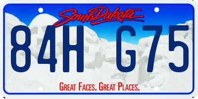 SD license plate 84HG75
