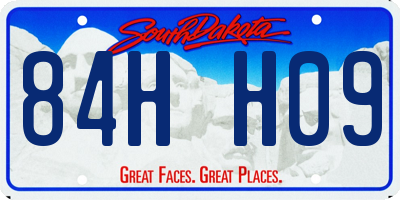 SD license plate 84HH09