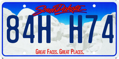 SD license plate 84HH74