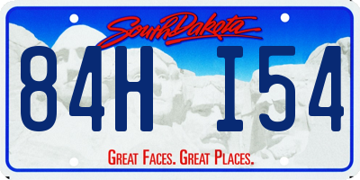SD license plate 84HI54
