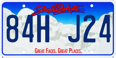 SD license plate 84HJ24