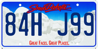 SD license plate 84HJ99