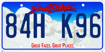 SD license plate 84HK96