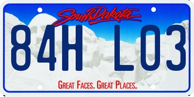SD license plate 84HL03
