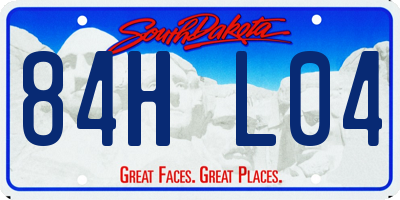 SD license plate 84HL04