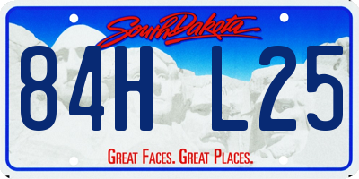 SD license plate 84HL25