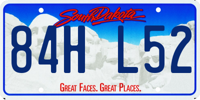 SD license plate 84HL52