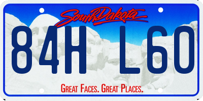 SD license plate 84HL60