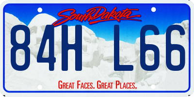 SD license plate 84HL66