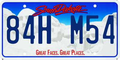 SD license plate 84HM54