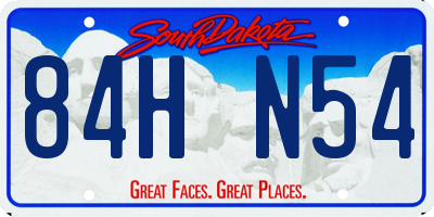 SD license plate 84HN54