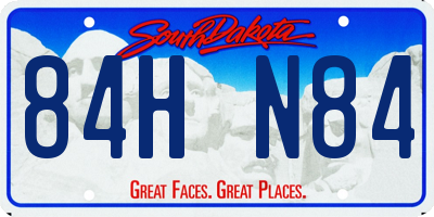 SD license plate 84HN84