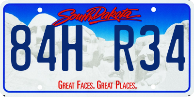 SD license plate 84HR34
