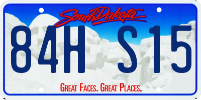 SD license plate 84HS15