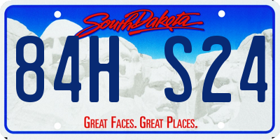 SD license plate 84HS24