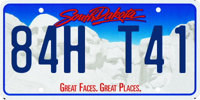 SD license plate 84HT41
