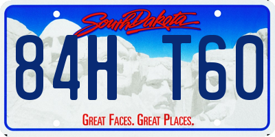 SD license plate 84HT60