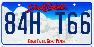 SD license plate 84HT66