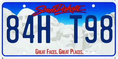 SD license plate 84HT98