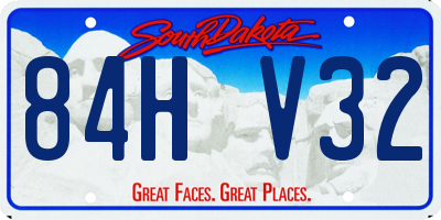 SD license plate 84HV32