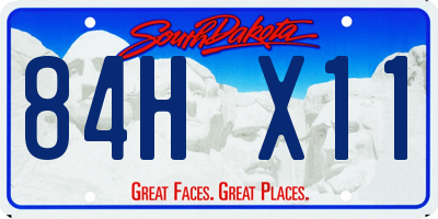 SD license plate 84HX11
