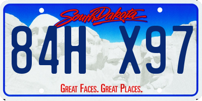 SD license plate 84HX97