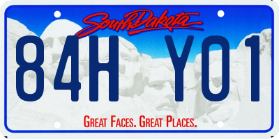 SD license plate 84HY01