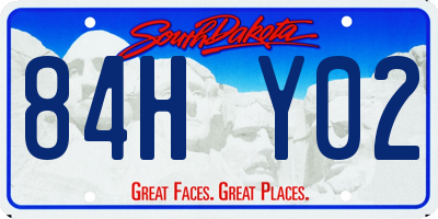 SD license plate 84HY02
