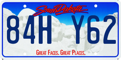 SD license plate 84HY62