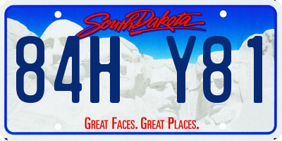 SD license plate 84HY81