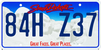 SD license plate 84HZ37