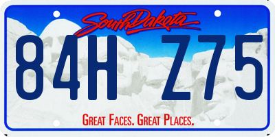 SD license plate 84HZ75