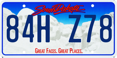 SD license plate 84HZ78