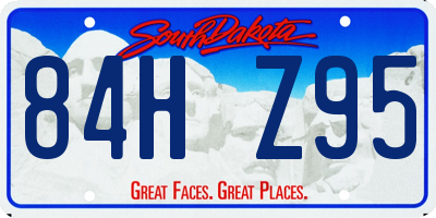 SD license plate 84HZ95