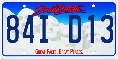 SD license plate 84ID13