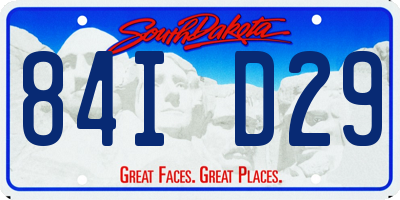 SD license plate 84ID29
