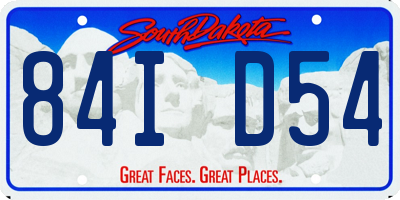 SD license plate 84ID54