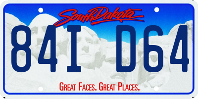 SD license plate 84ID64