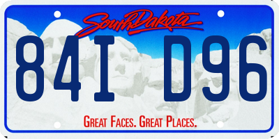 SD license plate 84ID96
