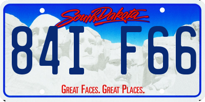 SD license plate 84IF66
