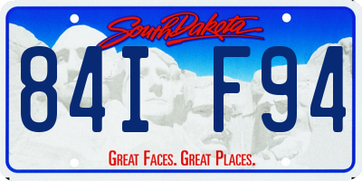 SD license plate 84IF94